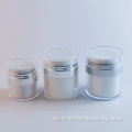 Kunststoff kosmetischer Behälter Acryl runde luftlose Pumpen Gesichtscreme Flasche